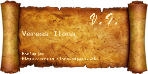 Veress Ilona névjegykártya