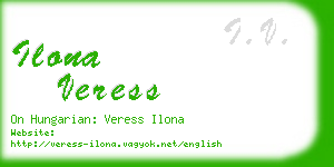 ilona veress business card